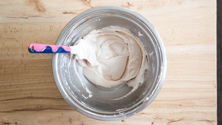 cannoli filling in mixing bowl