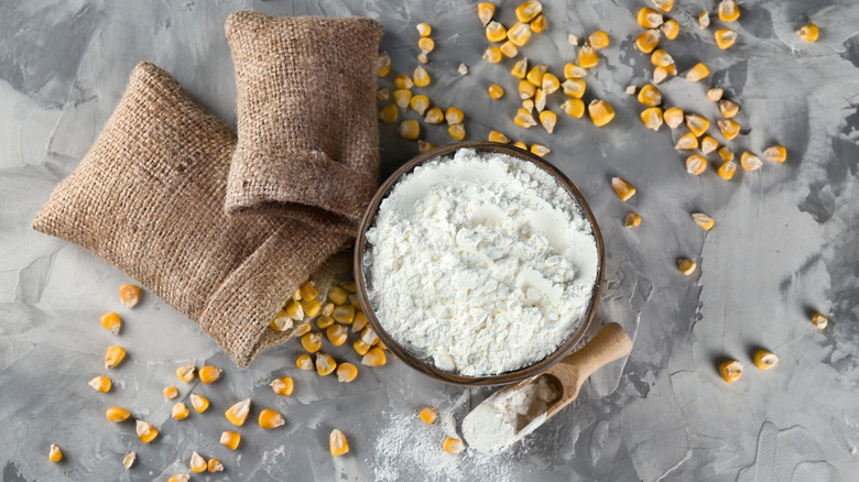 Bowl of cornstarch