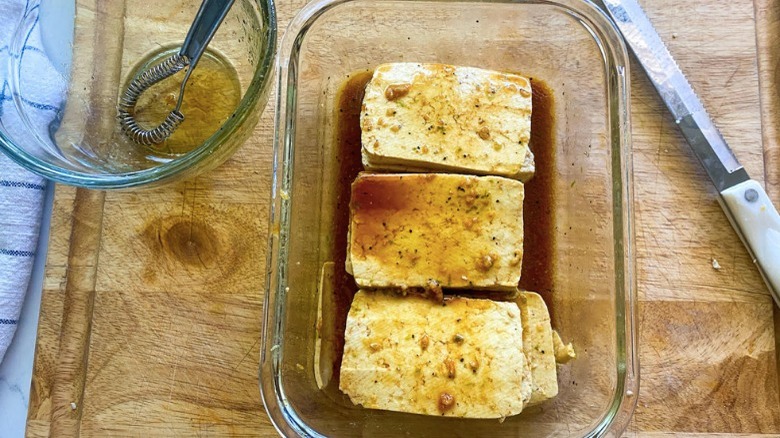 marinating tofu