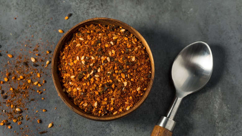 togarashi spice mix in bowl with spoon