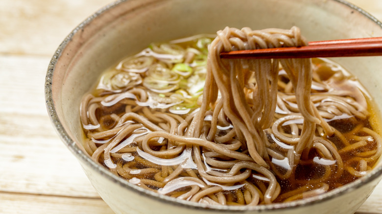 bowl of soba in broth