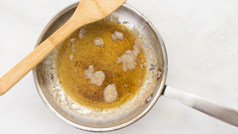 brown butter in skillet