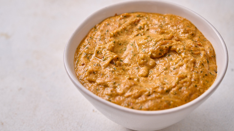 tomato pesto in a bowl