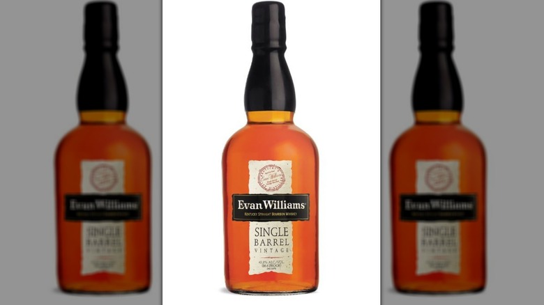 Evan Williams Single Barrel whiskey bottle