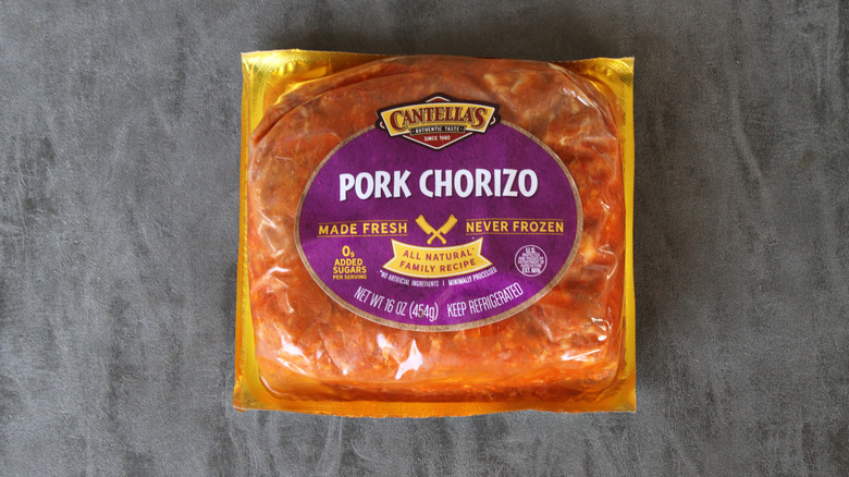 package of Cantella's pork chorizo