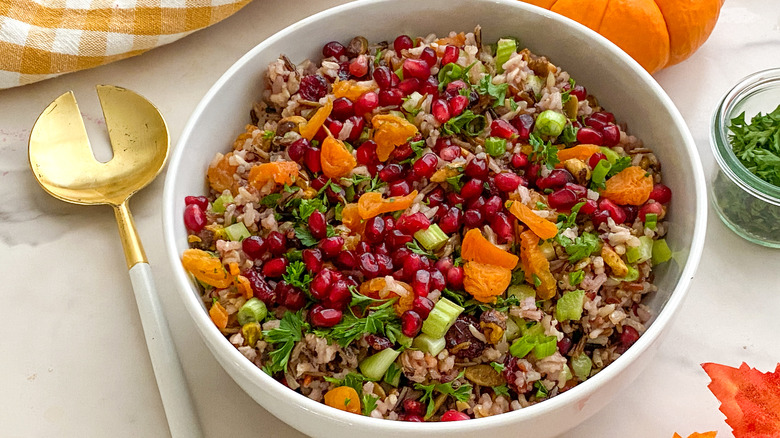 Fruit wild rice salad