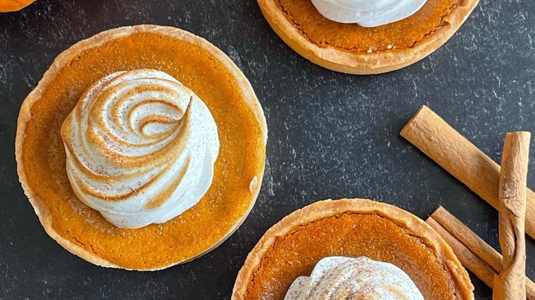 pumpkin tartlets with meringue topping