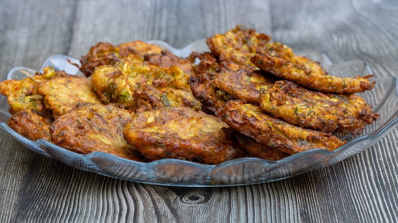 latkes on plate