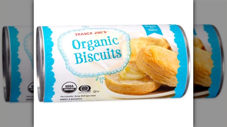 Trader Joe's can of organic biscuits
