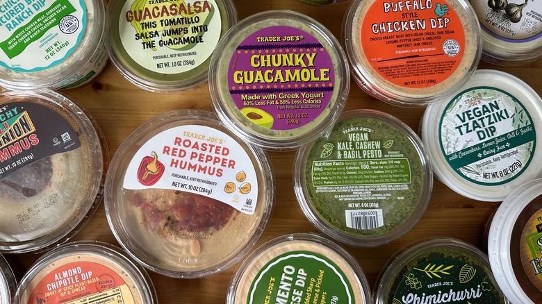 assorted Trader Joe's dips