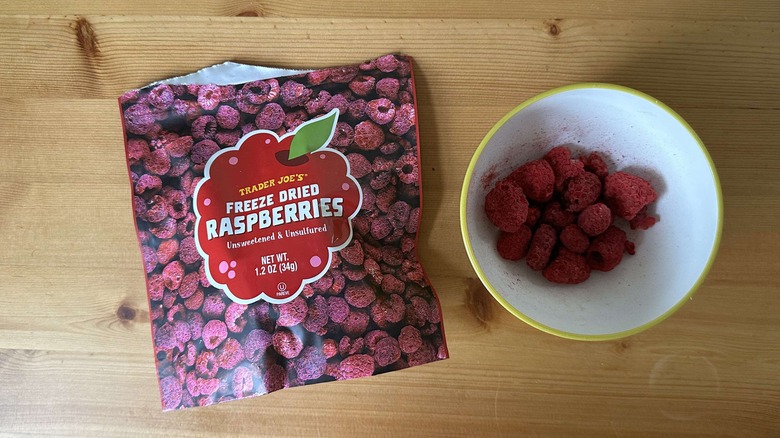 Freeze-dried raspberries