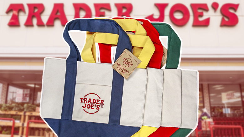 Trader Joe's mini canvas totes