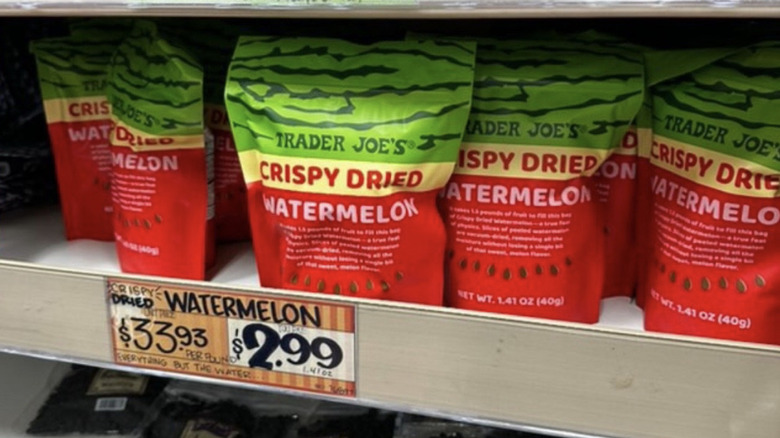 Crispy Dried Watermelon on the Trader Joe's shelf