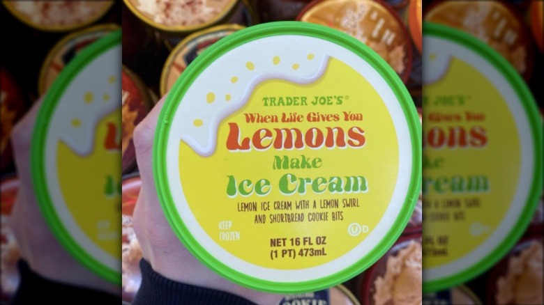 new Trader Joe's lemon and shortbread cookie ice cream