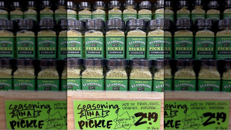 Seasoning in a Pickle on a shelf