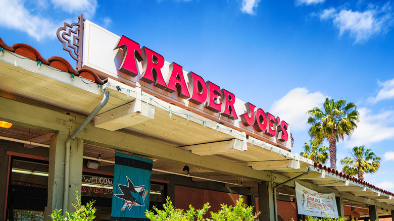 A Trader Joe's exterior with blue sky