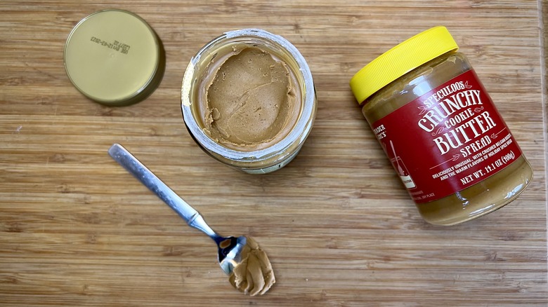 A spoonful of Trader Joes cookie butter spread