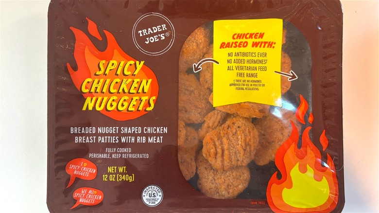 A package of Trader Joe's Spicy Chicken Nuggets