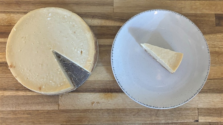 Trader Joe's cheesecake and slice