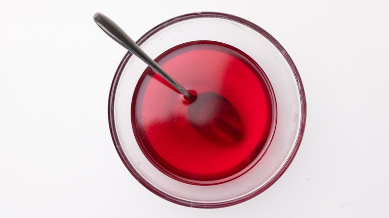 raspberry jelly in a bowl