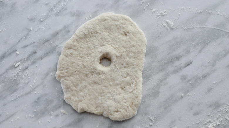 shaped uncooked fry bread