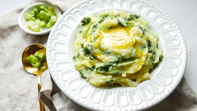 irish colcannon in dish 