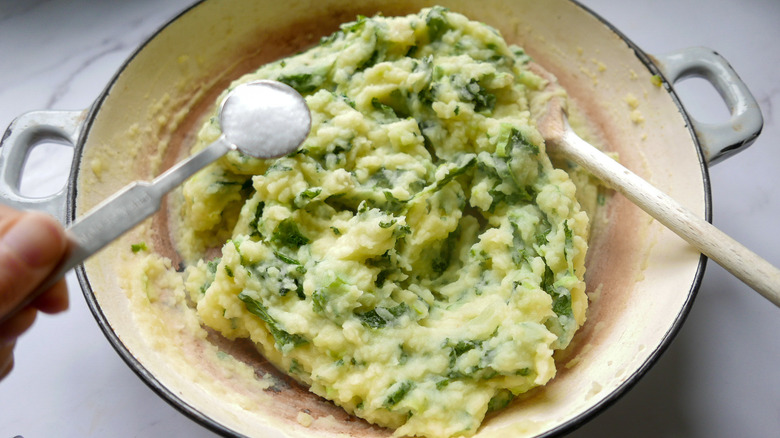 irish colcannon in dish 