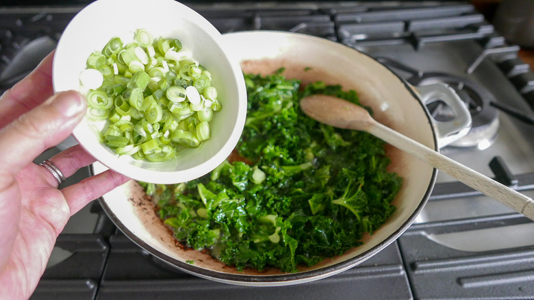 kale in pan 