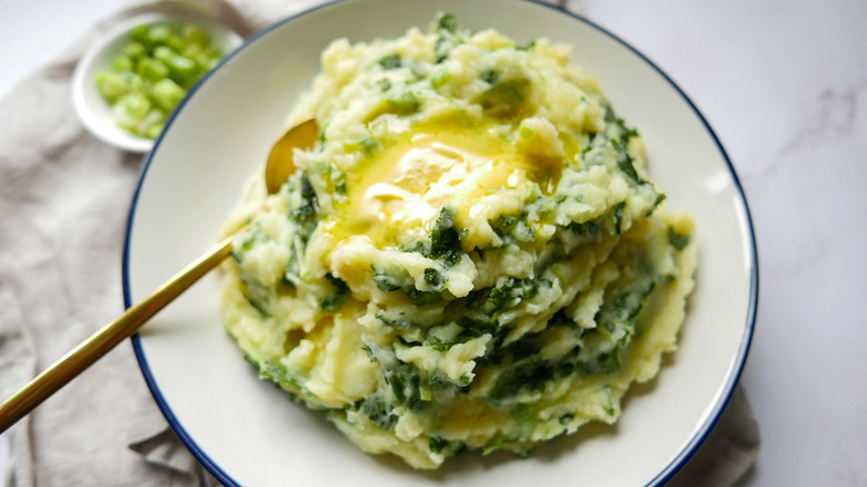 irish colcannon in bowl 