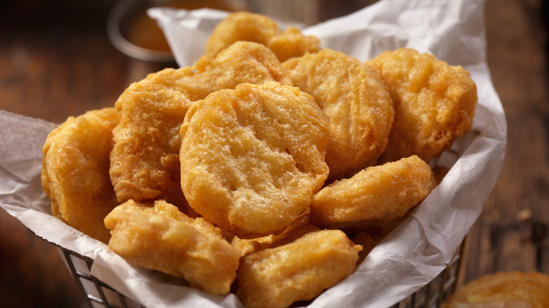 basket of chicken nuggets