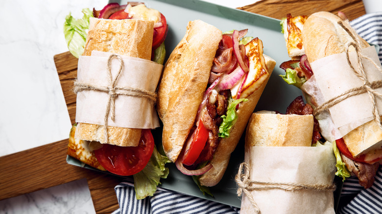 assorted banh mi sandwiches