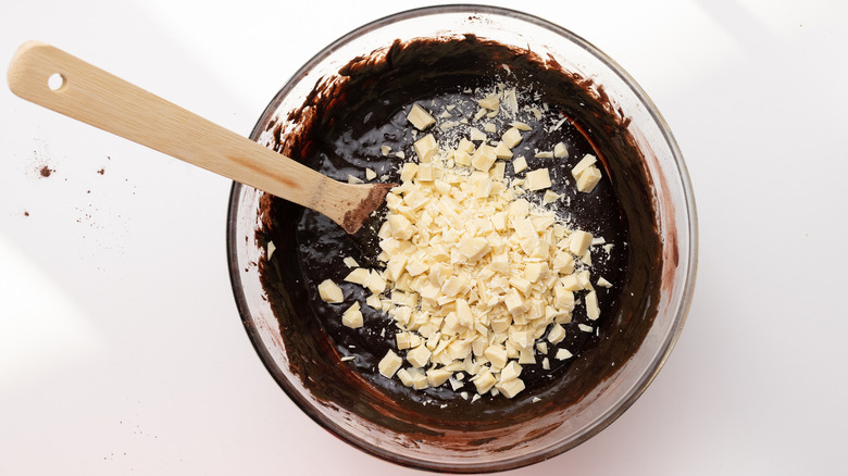 brownie batter in bowl