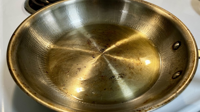 oil in skillet