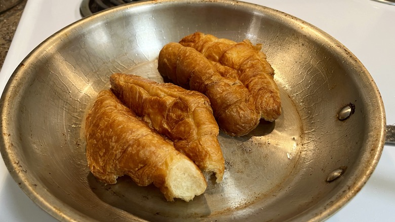 croissants in skillet