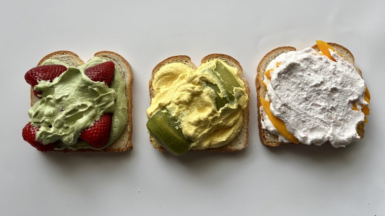 bread with fruit and cream