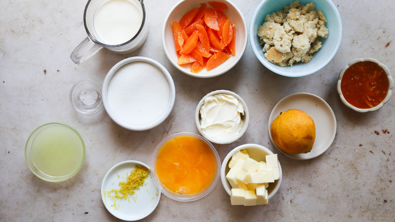 Ingredients for triple citrus trifle