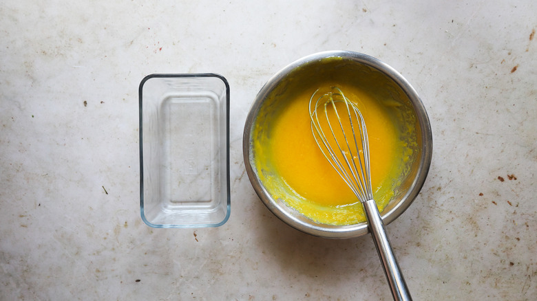 Lemon curd in clean dish