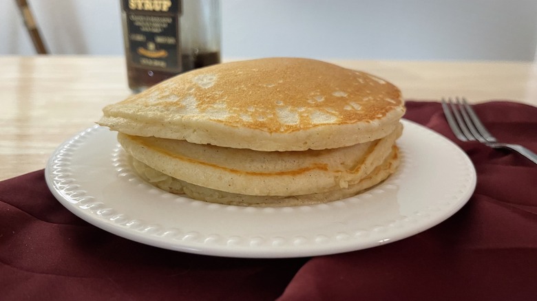 stack of pancakes on plate