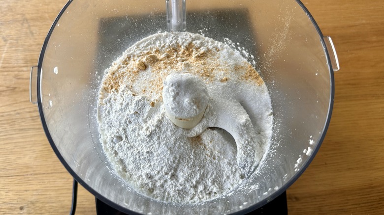 Dry ingredients in food processor