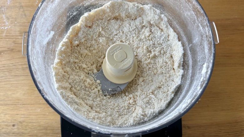 Tart crust ingredients in food processor