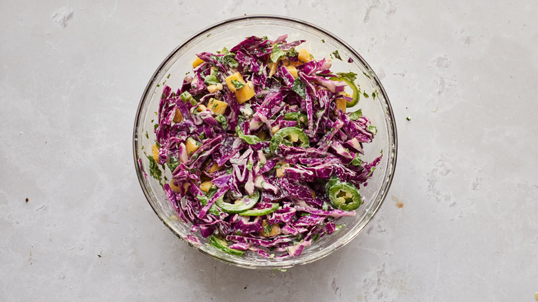 coleslaw in a bowl