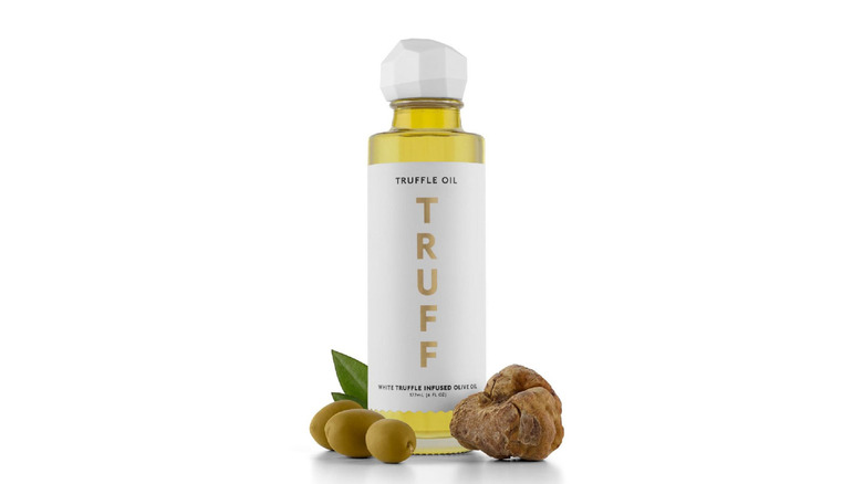 a bottle of TRUFF white truffle oil