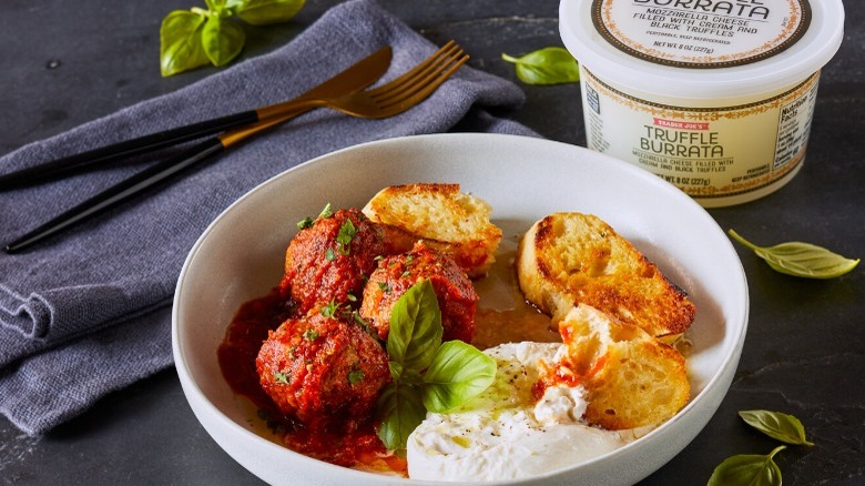 Trader Joe's Truffle Burrata dinner