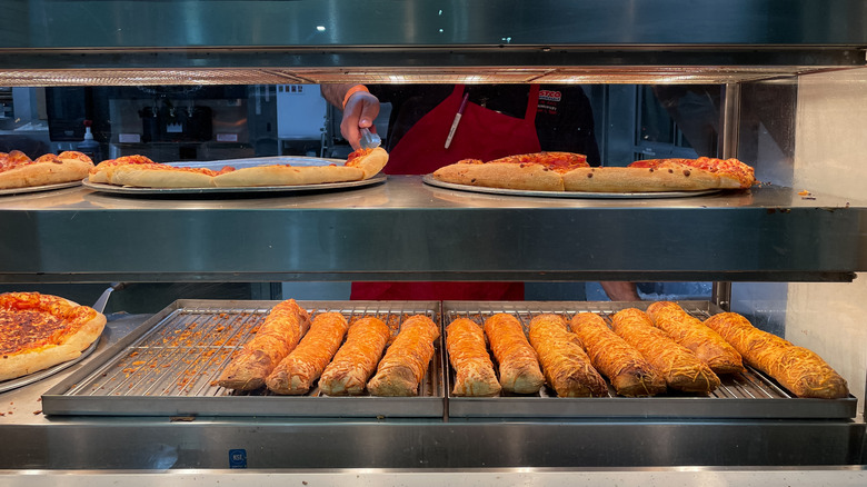 Costco pizza on display