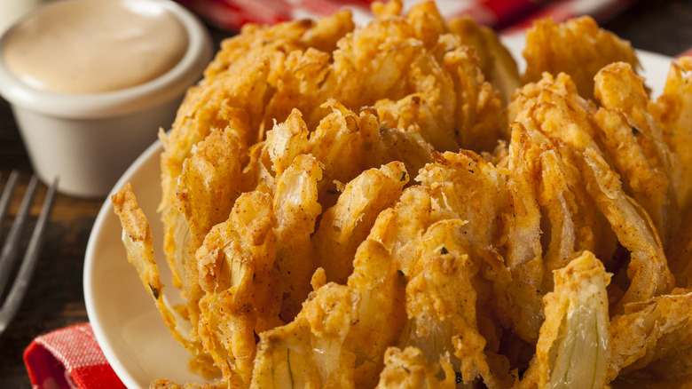 Fried onion flower