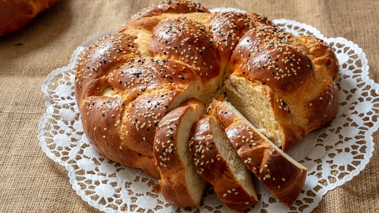 seeded tsoureki bread