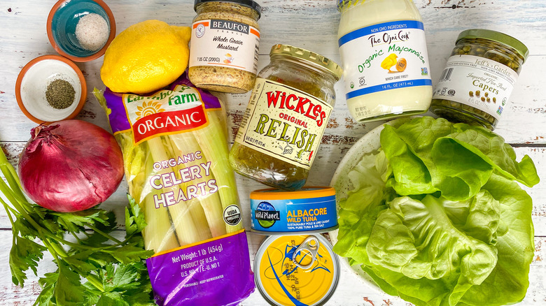 ingredients for tuna lettuce wraps