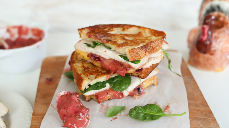 turkey and cranberry panini