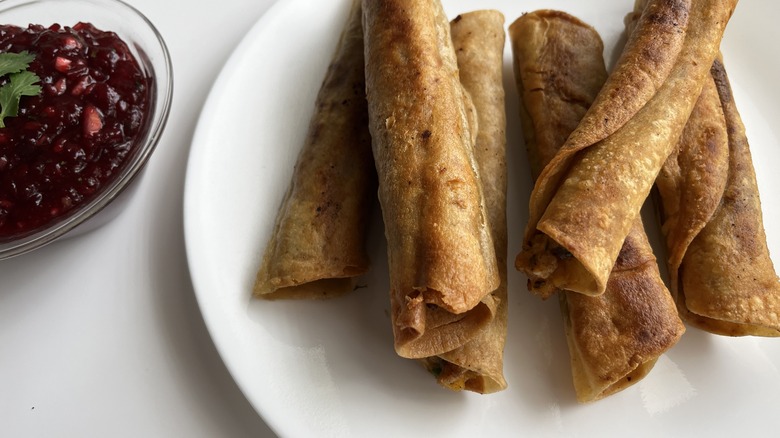 taquitos on plate