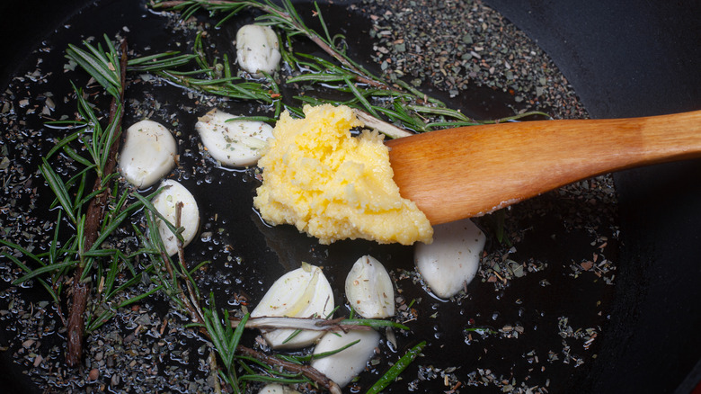 Ghee with garlic and herbs